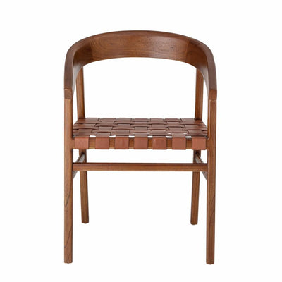 Vitus Dining Chair, Brown, Leather