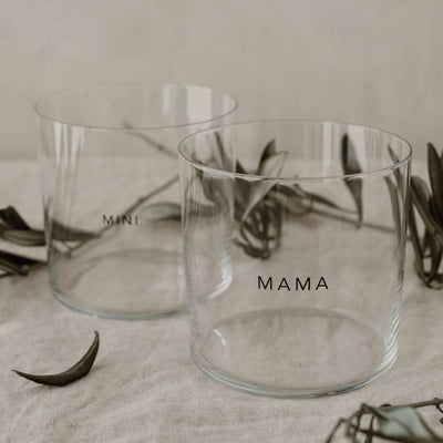 Conjunto de 2 copos Mama & Mini preto