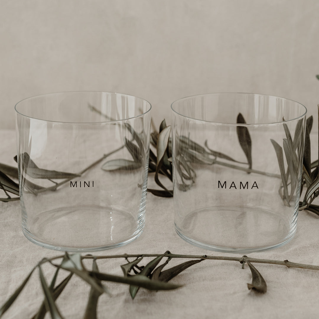 Drinking Glass Mama & Mini - Set of 2