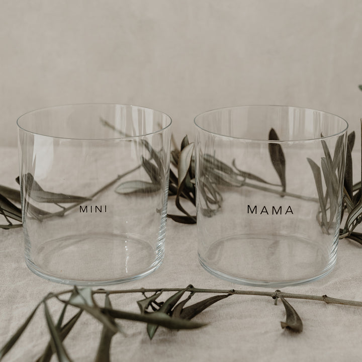 Drinking Glass Mama & Mini - Set of 2
