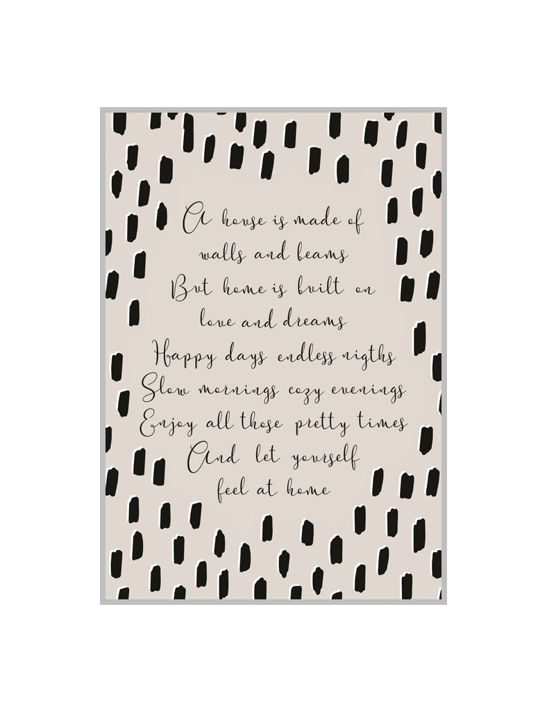 HOME BUILT ON LOVE House Warming Card